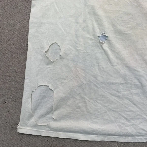 Vintage GILDA Marx art shirt mens Large white 1990s single stitch abstract - Picture 8 of 9